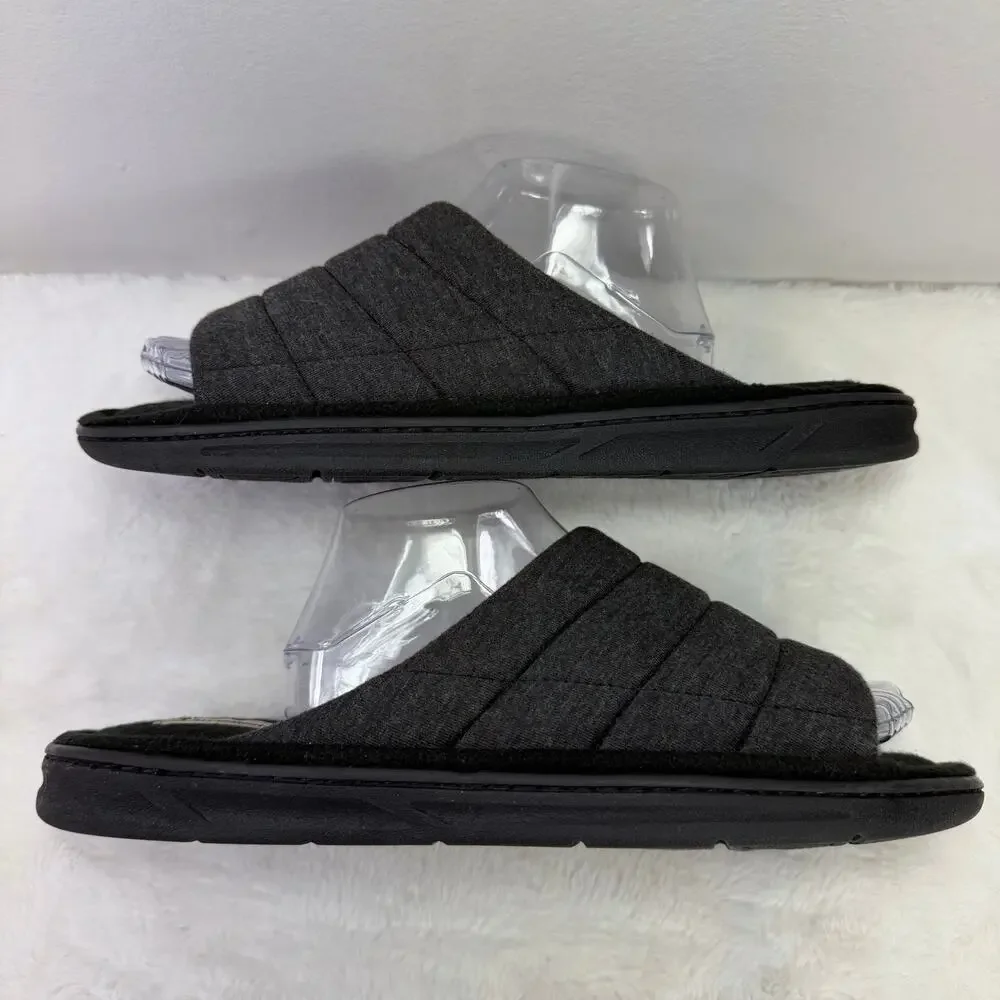 Dearfoams Men’s Cozy Comfort Knit Slip-On Gel-Infused Slippers Size 11-12